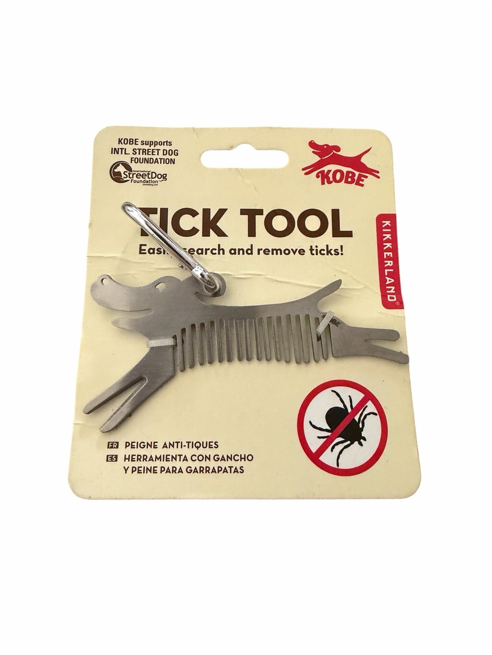 Kobe Stainless Steel Tick Tool - Silver